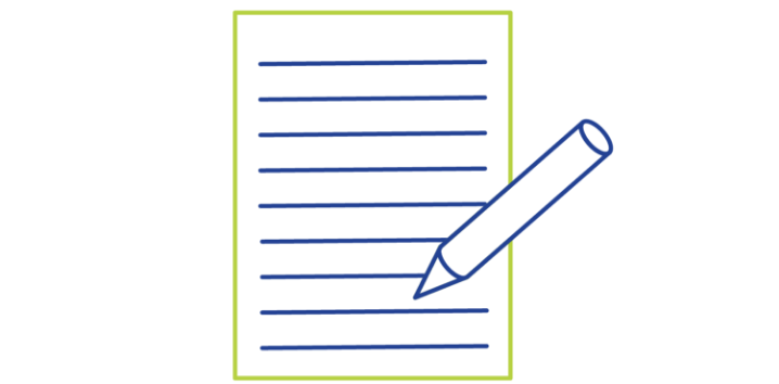 Illustration depicting questions being written down.