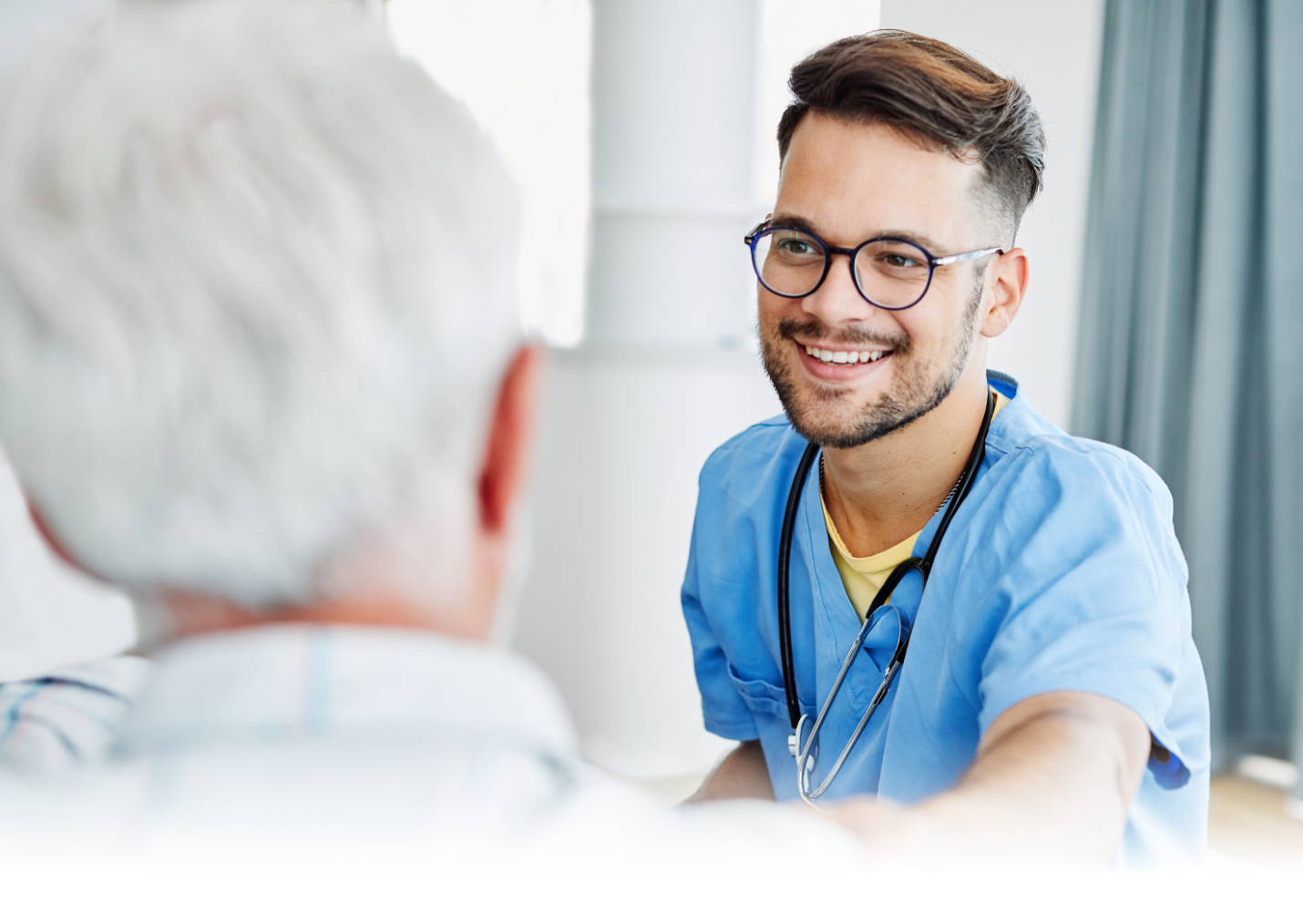 Image of a patient in consultation with a healthcare professional.