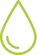 Illustration of a droplet, representing the injection volume