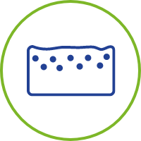 Icon showing the top layer of skin, as common signs of acromegaly include skin changes