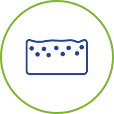 Icon depicting coarse, oily, thickened skin